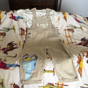 Bluey Kids Overalls - Beige